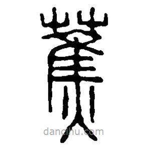 篆刻字典写的篆书蕉