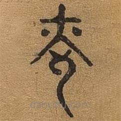 千文六书统要写的篆书光